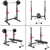 Barbell Rack Squat Stand Adjustable Bench Press Gym Home Fitness Weight Storage Rack