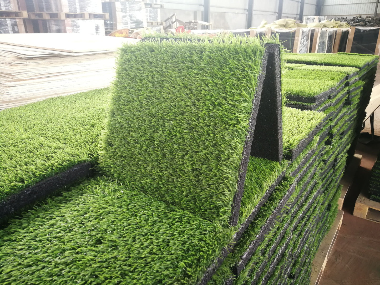 Artificial Indoor Grass Turf Gym Fitness Flooring Tiles