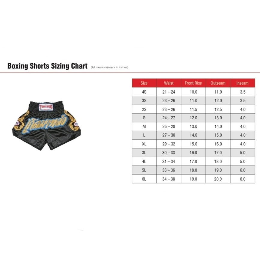 Twins Kabuki (TBS-KB) Barong (TBS-BA) Payak (TBS-PA) Muay Thai Shorts Boxing