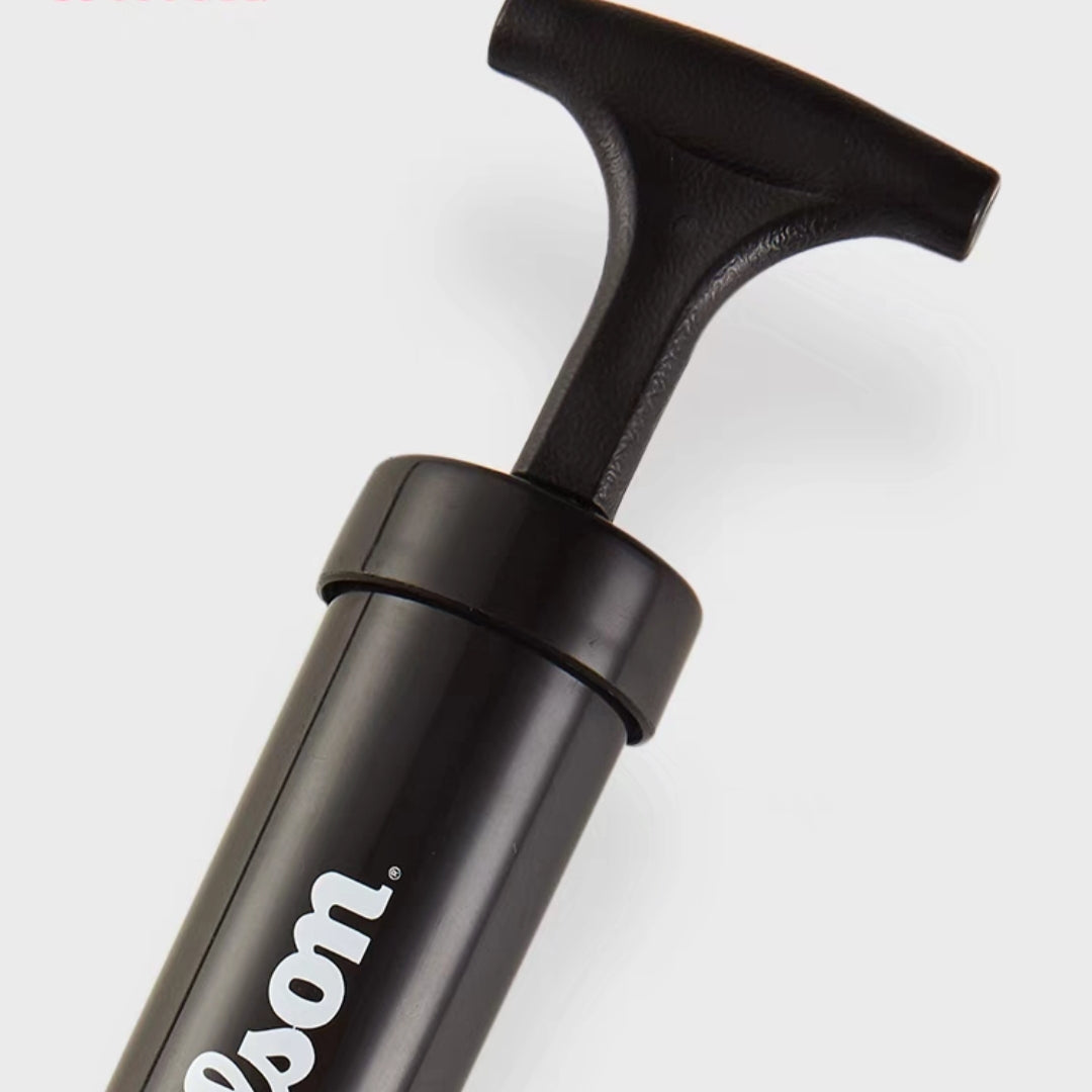 Wilson Ball Air Pump Hand Held For Basketball Soccer Rugby Football Volleyball Portable With Needle