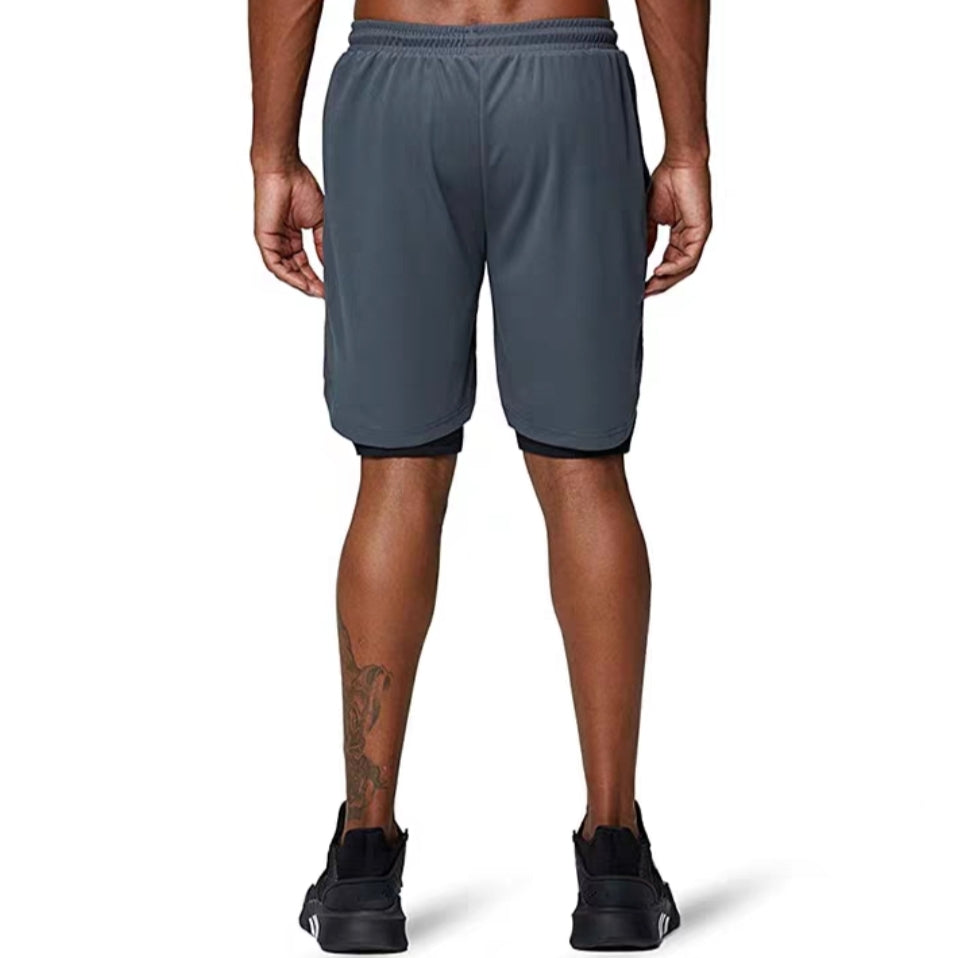 Sports Gym Fitness Shorts With Phone and Hidden Pocket Compression Tights