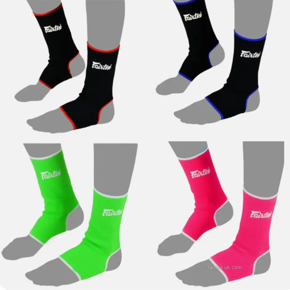 Fairtex AS1 Adult Muay Thai Boxing Ankle Shin Supports MMA Kickboxing
