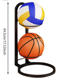 Basketball Storage Rack Volleyball Football Soccer Stand 2 and 3 Tier Ball Rack Storage