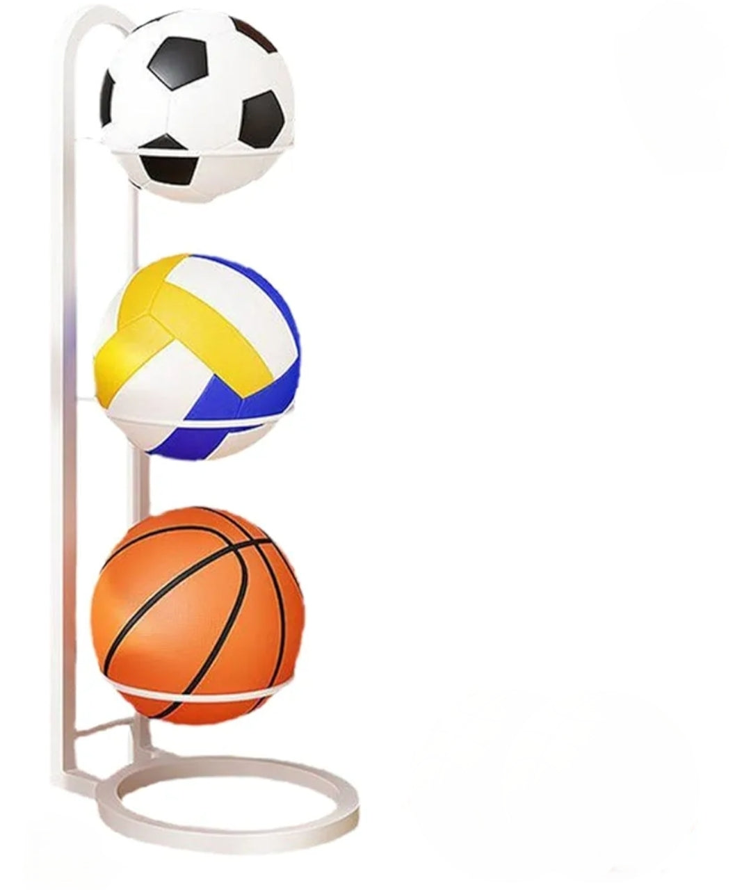 Basketball Storage Rack Volleyball Football Soccer Stand 2 and 3 Tier Ball Rack Storage