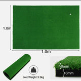 AMB Sports Golf Mat 100cm x 100cm Practice Hitting Mat with Rubber Tee Holder
