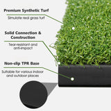 AMB Sports Golf Mat 100cm x 100cm Practice Hitting Mat with Rubber Tee Holder