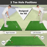 AMB Sports Golf Mat 100cm x 100cm Practice Hitting Mat with Rubber Tee Holder