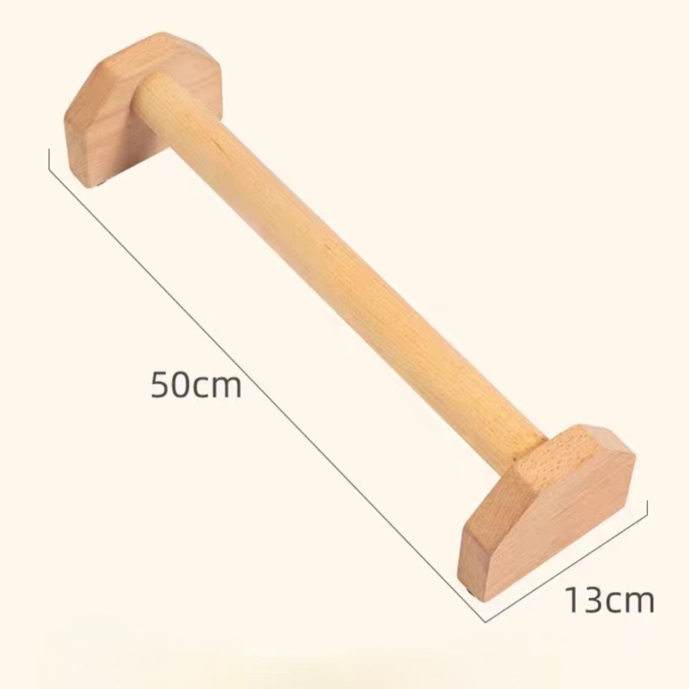 Wooden Parallettes Gymnastics Calisthenics Handstand Bar Fitness Training