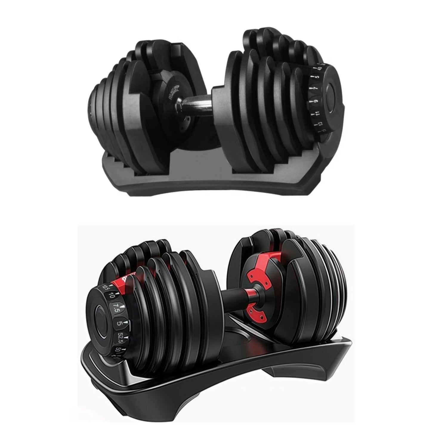 AMB Sports Adjustable Dumbbells Weights with Tray - view 11 of 11