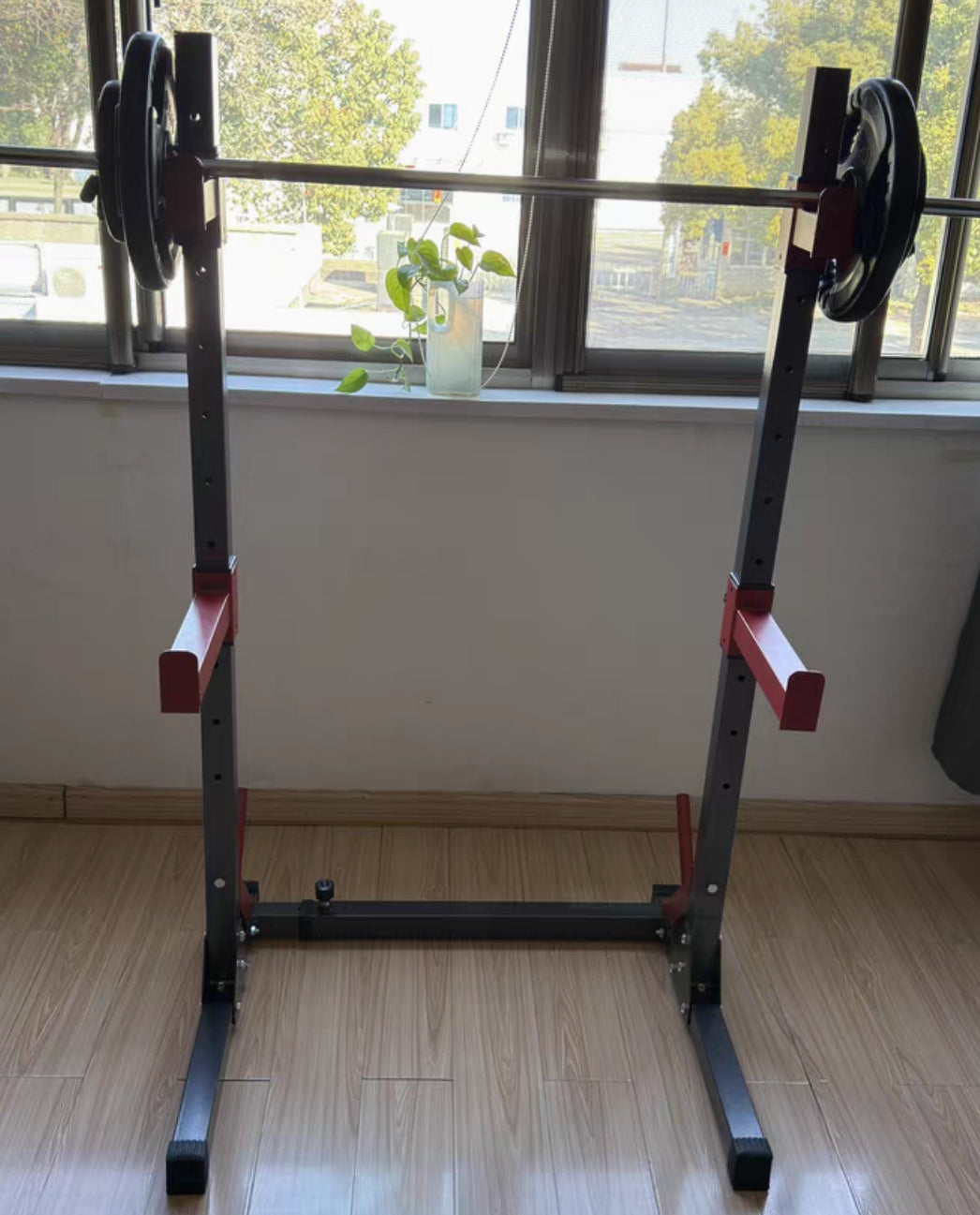Barbell Rack Squat Stand Adjustable Bench Press Gym Home Fitness Weight Storage Rack