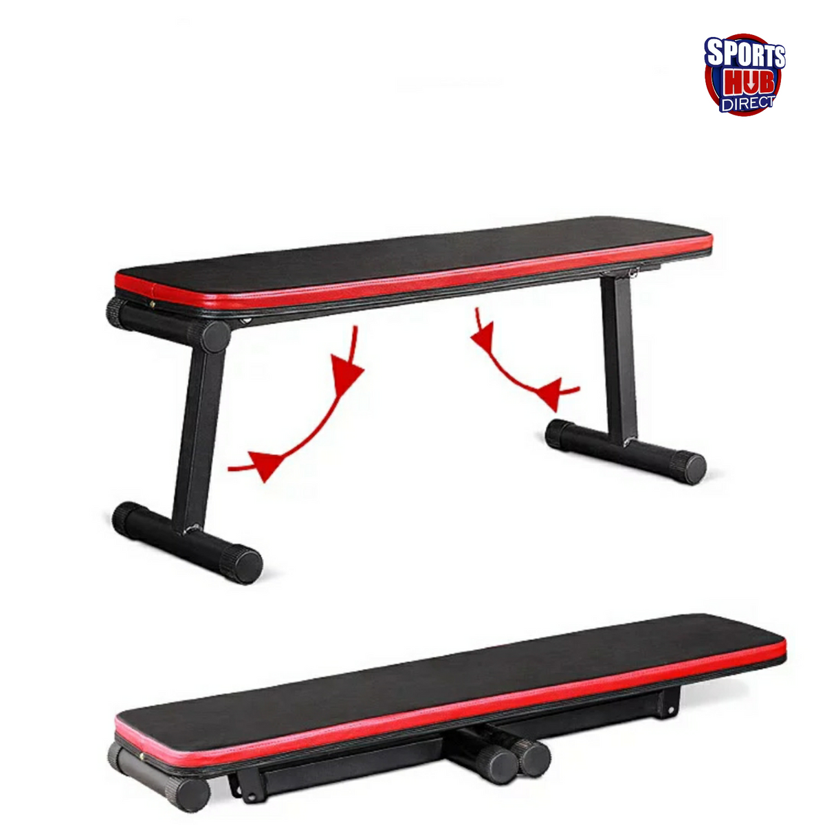 AMB Sports Foldable Portable Gym Bench Both Flat and Decline Positions