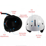 Moon Ski Helmet Ultralight Extreme Sports Snow Skiing Snowboard Skateboard Helmet Size 52-64 cm