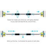 Doorway Pull Up Adjustable Chin Up Bar Boltless Design