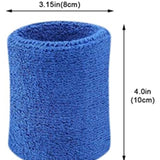 Sweatbands Wristbands Terry Cloth Athletic Sweatbands - Single Colours