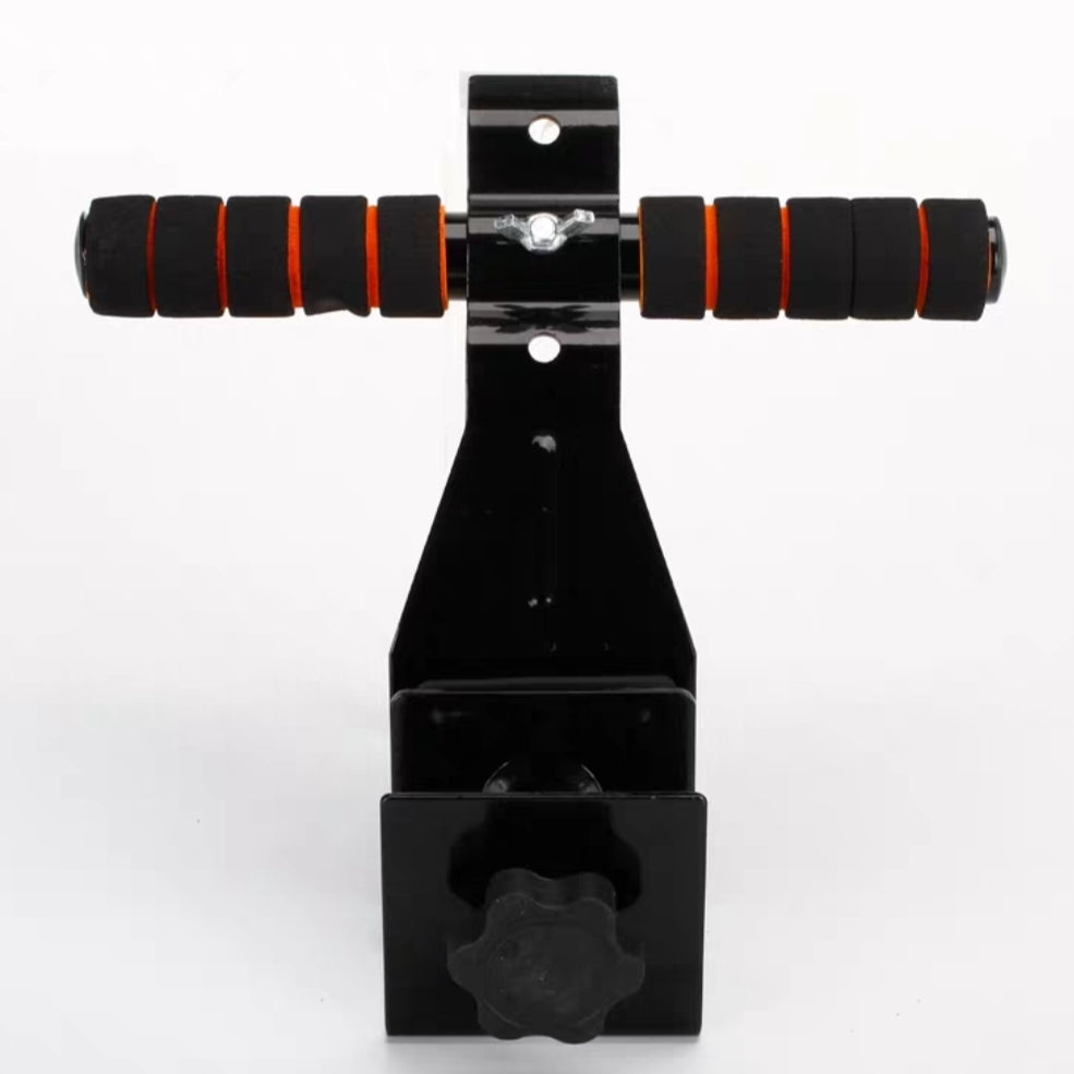 Doorway Sit-Up Bar Portable Sports Crunch Bar for Abdominal Exercises Adjustable Height Levels and Padded Ankle Bar