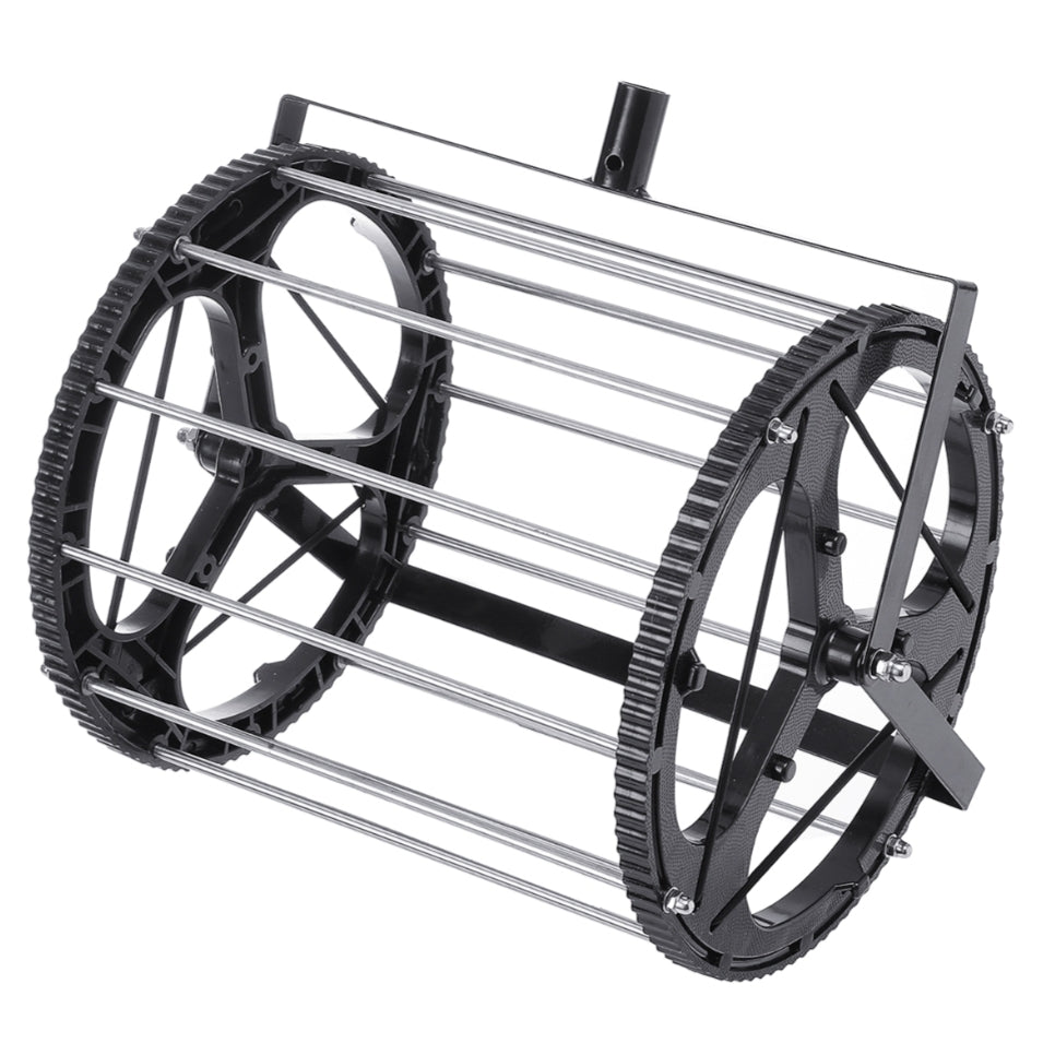 Tennis Ball Roller Mower Hopper 55 Ball Capacity Pickup with Adjustabl