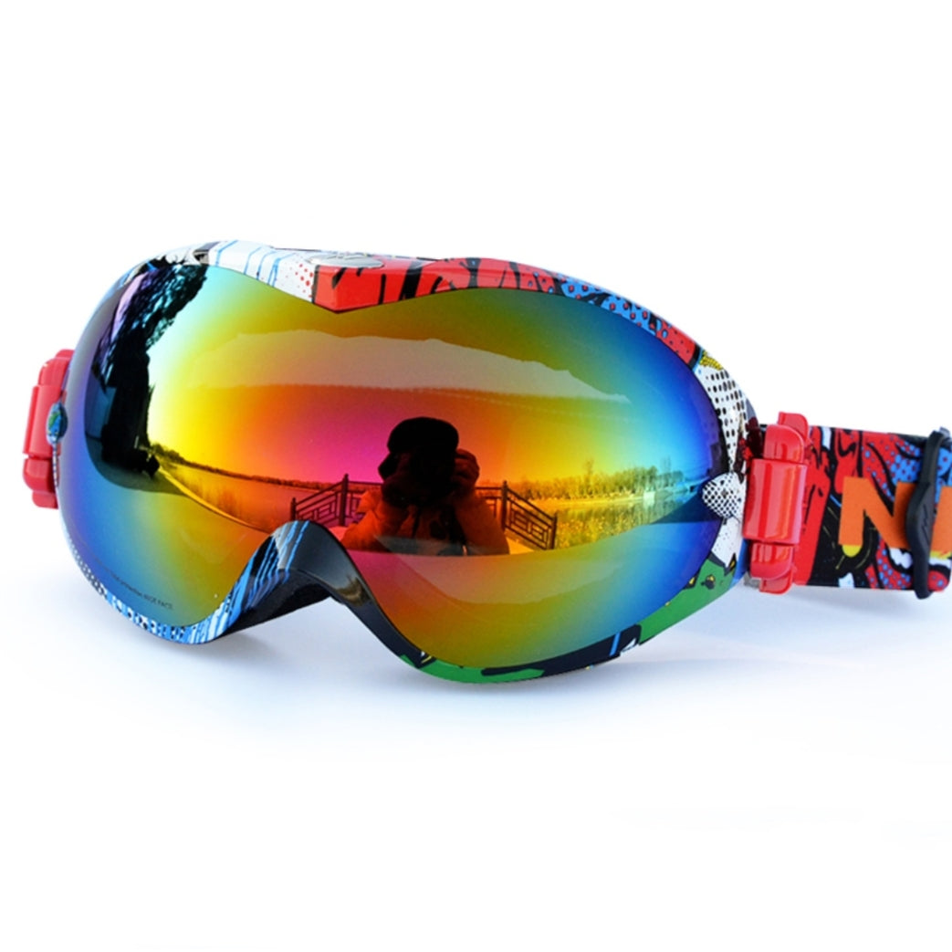 Ski Snowboard Goggles with UV400 Protection with Dual Lens Anti Fog Helmet Compatible
