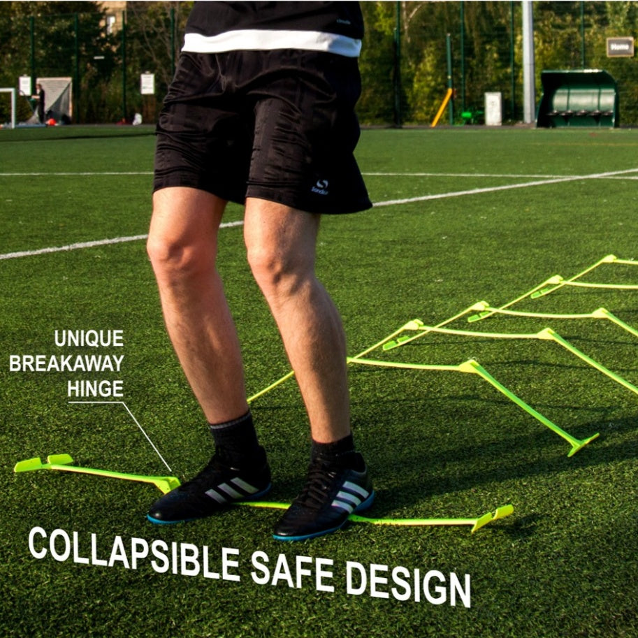 Adjustable Height Foldable Speed Hurdles Set of 5 with 3 Height Settings 6,9,12 (cm) Ultra-portable