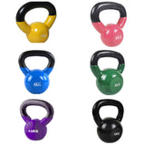 AMB Sports Large Handle Vinyl Coating Anti-slip Cast Iron Kettlebells