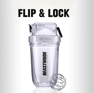 Beastmode Flip & Lock Protein Shaker Mixer Tritan Sports Bottle 560ml Capacity
