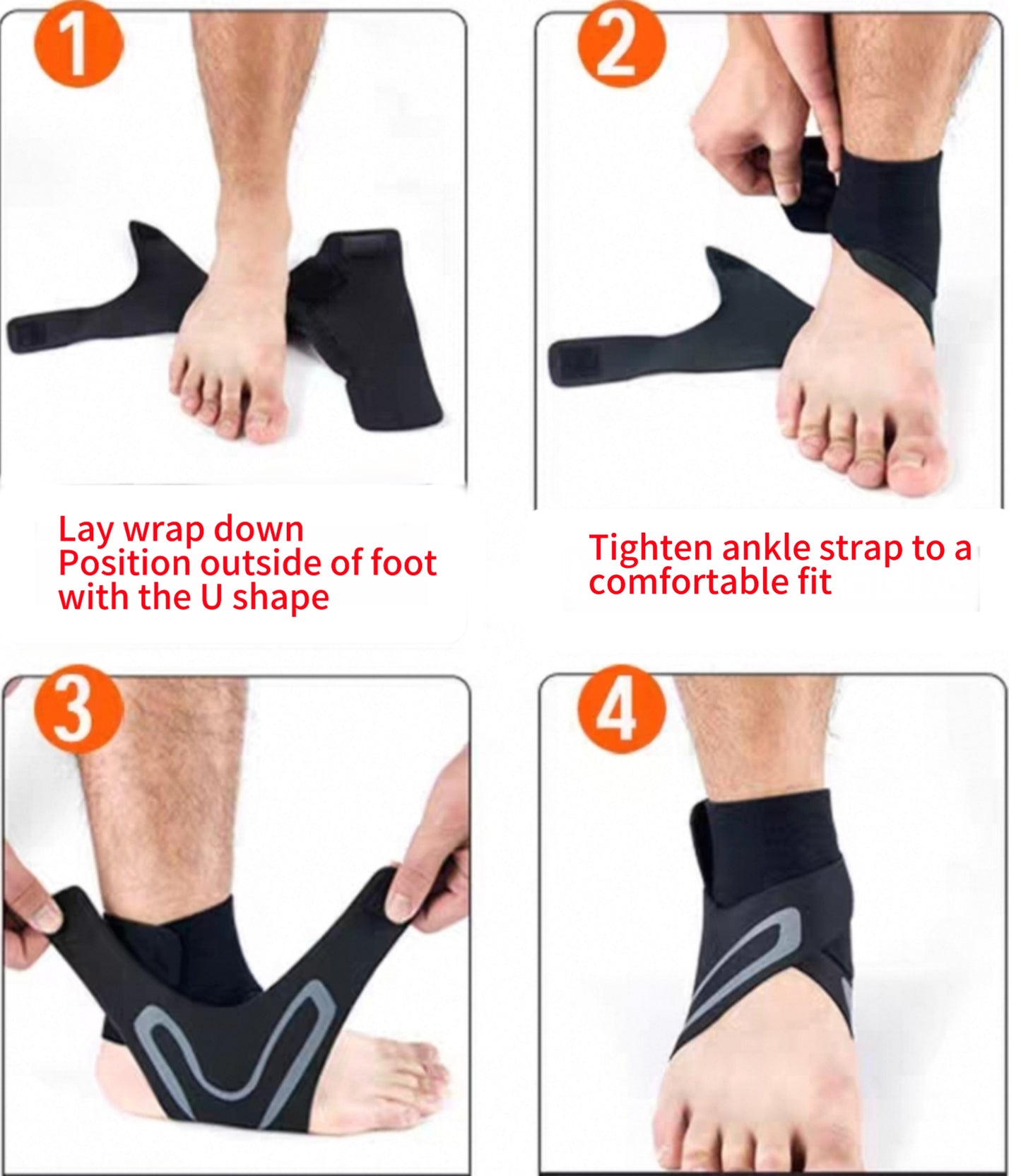 AMB Sports Compression Sports Ankle Support Brace (Sold as a Pair)