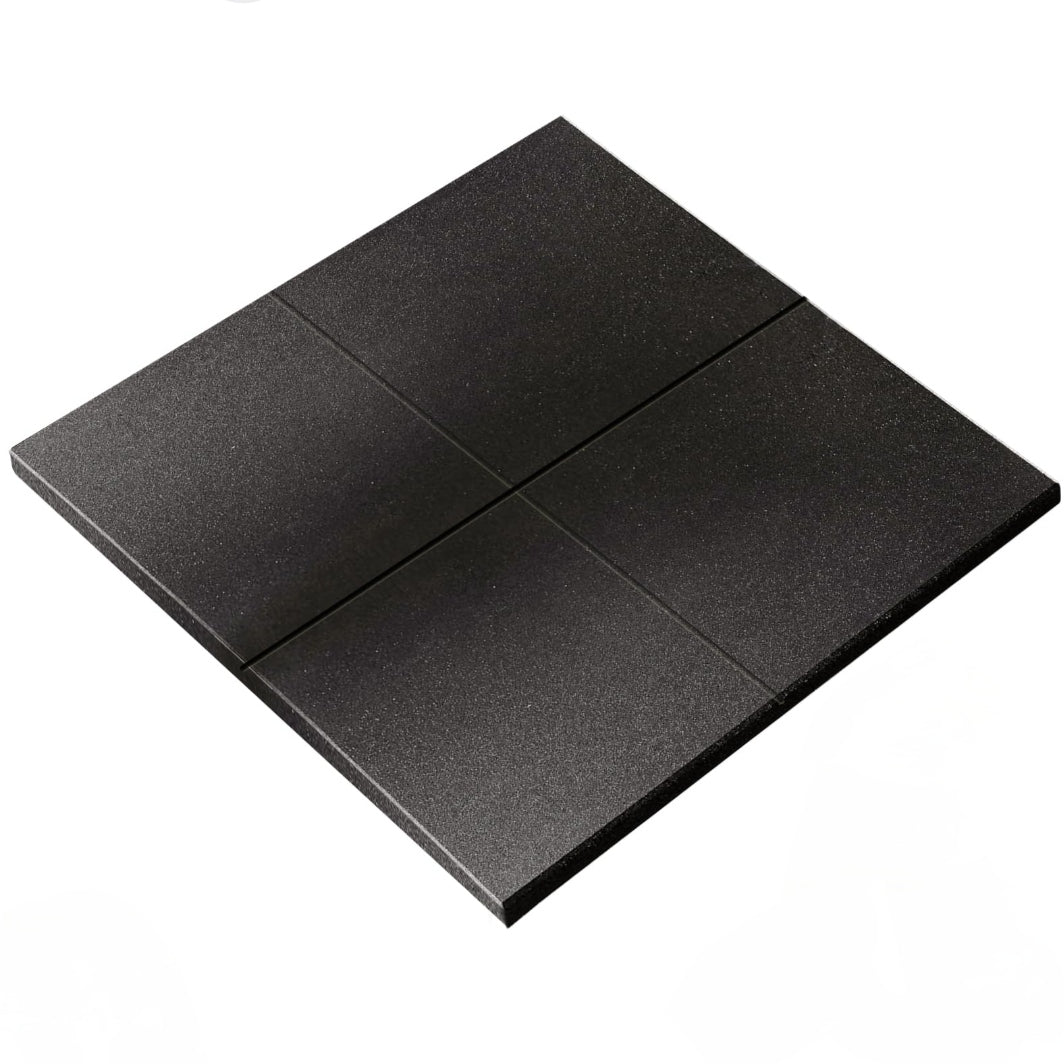 Pro Rubber Home Gym Mats Heavy Duty EDPM Tiles 50cm X 50cm  with 15mm 20mm 25mm Thickness