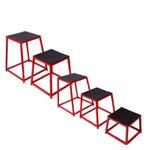 AMB Sports Stackable Steel Plyometric Box Set - 5 Different Levels