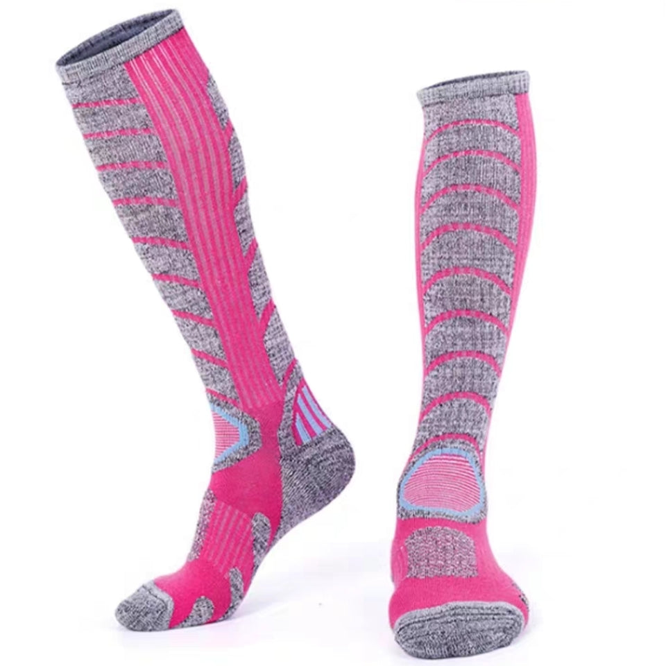 Ski Socks Outdoor Warm Breathable Thick Quick-Dry Long Sports and Hiking