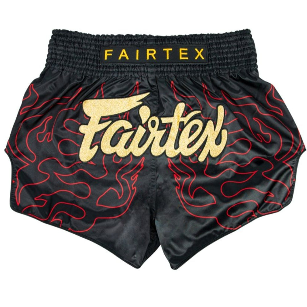 Fairtex Muay Thai MMA Shorts Lava Volcano Black/Gold