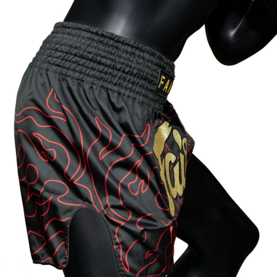 Fairtex Muay Thai MMA Shorts Lava Volcano Black/Gold