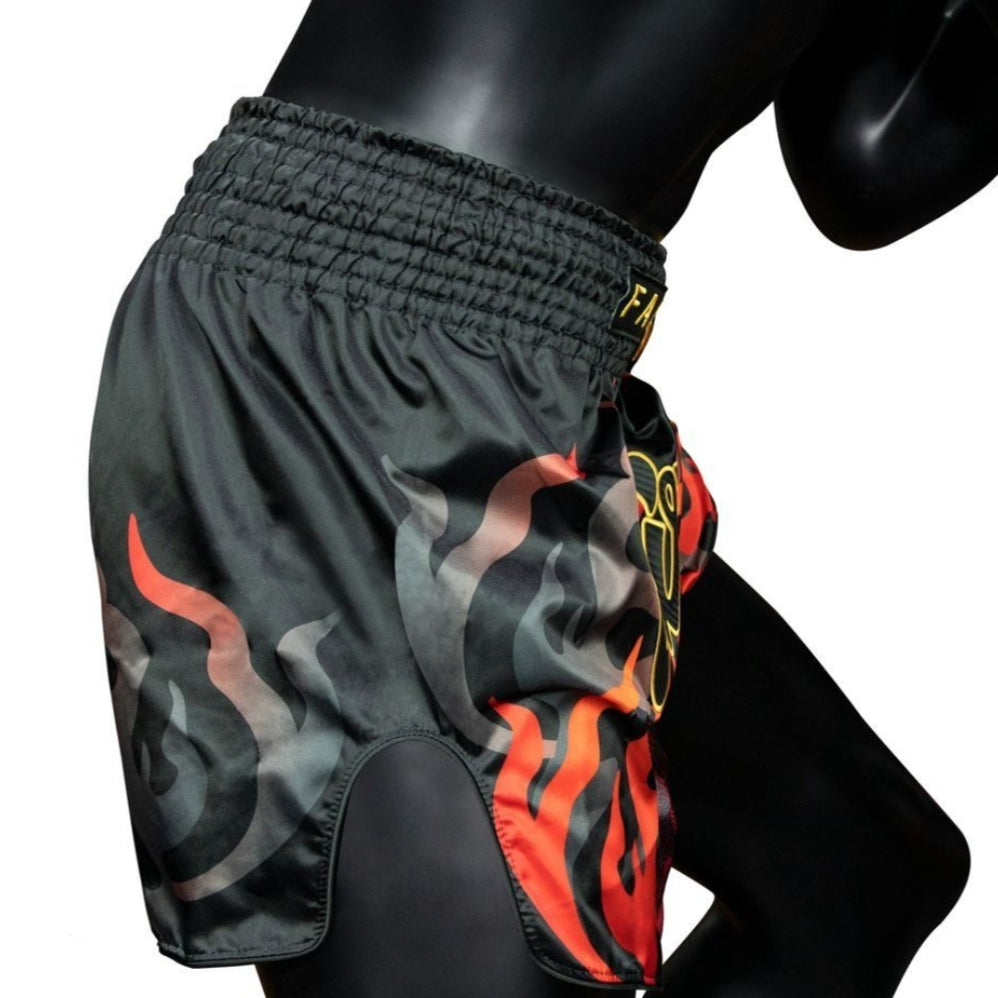 Fairtex Muay Thai MMA Shorts Lava Volcano Black/Gold