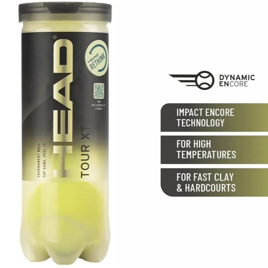 Head Tour XT Tennis Balls 3 Tube Bundle Total 9 Balls