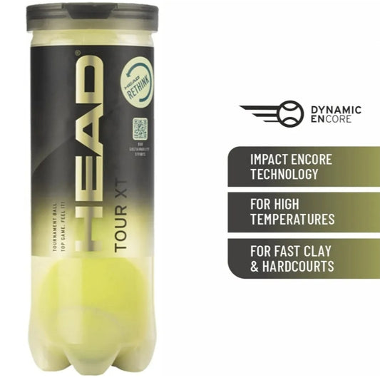 Head ATP Tennis Balls XT Tour - Single Tube 3 Balls per Tube