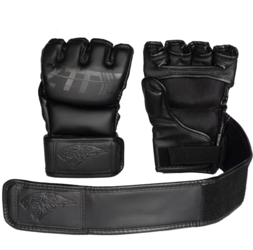 MMA Grappling Gloves High Quality PU Mateial MMA Fighting Half Gloves