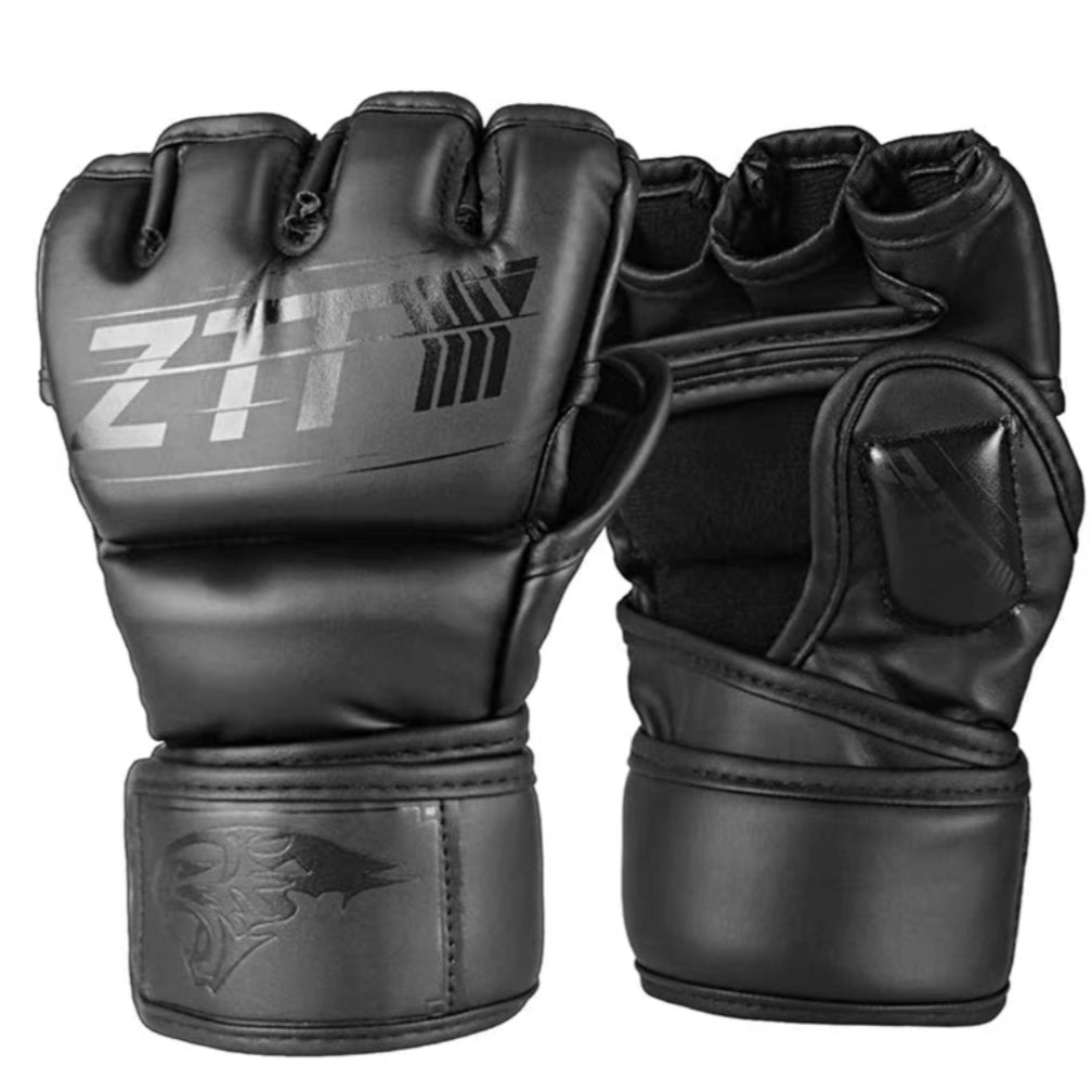 MMA Grappling Gloves High Quality PU Mateial MMA Fighting Half Gloves
