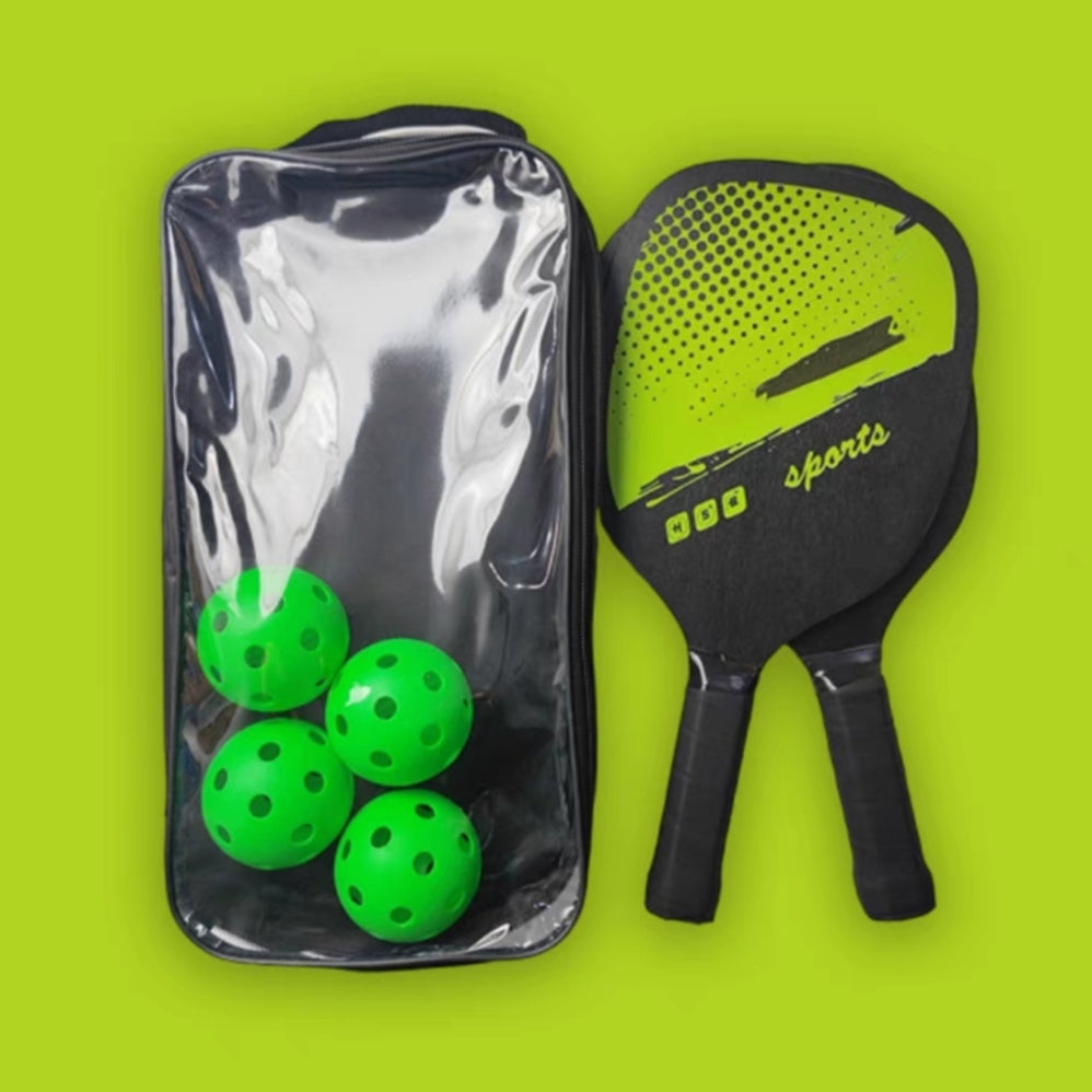 Professional Pickleball Paddles Set of 2 with 4 Balls