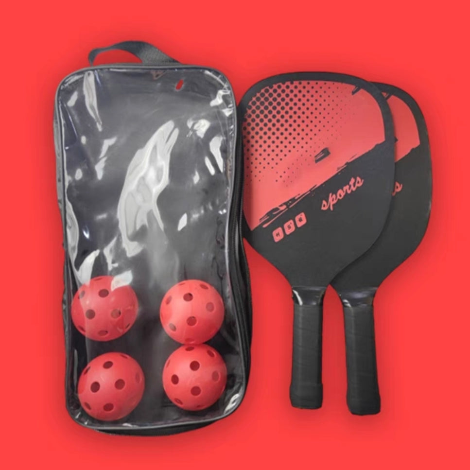 Professional Pickleball Paddles Set of 2 with 4 Balls