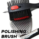 Golf Club Brush and Groove Cleaner Brush Brushes for Golf Shoes Golf Club Golf Golf Groove, Attach 61cm Retractable Zip-line Aluminum Carabiner