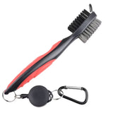 Golf Club Brush and Groove Cleaner Brush Brushes for Golf Shoes Golf Club Golf Golf Groove, Attach 61cm Retractable Zip-line Aluminum Carabiner