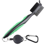 Golf Club Brush and Groove Cleaner Brush Brushes for Golf Shoes Golf Club Golf Golf Groove, Attach 61cm Retractable Zip-line Aluminum Carabiner