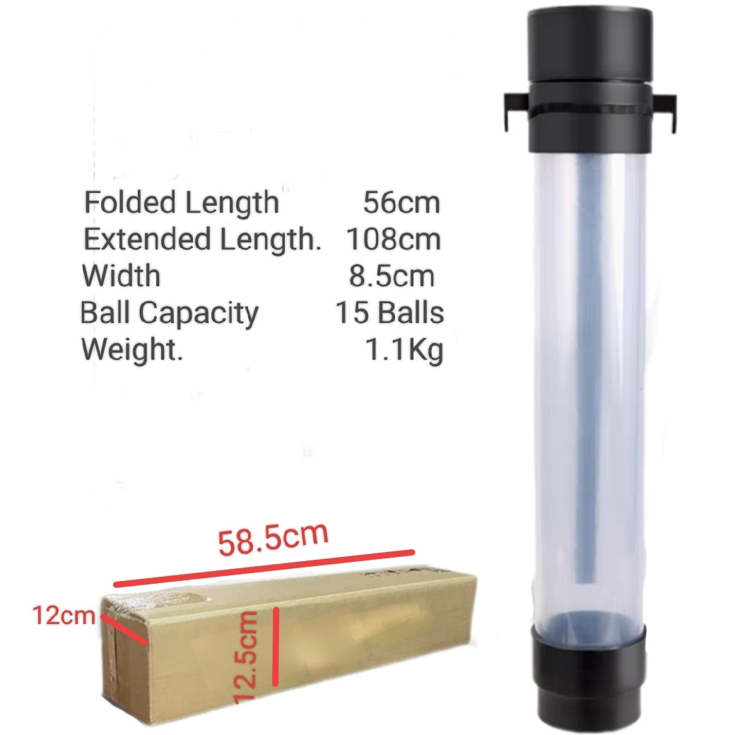 AMB Sports Tennis Foldable Extendable Telescopic Ball Picker Hopper