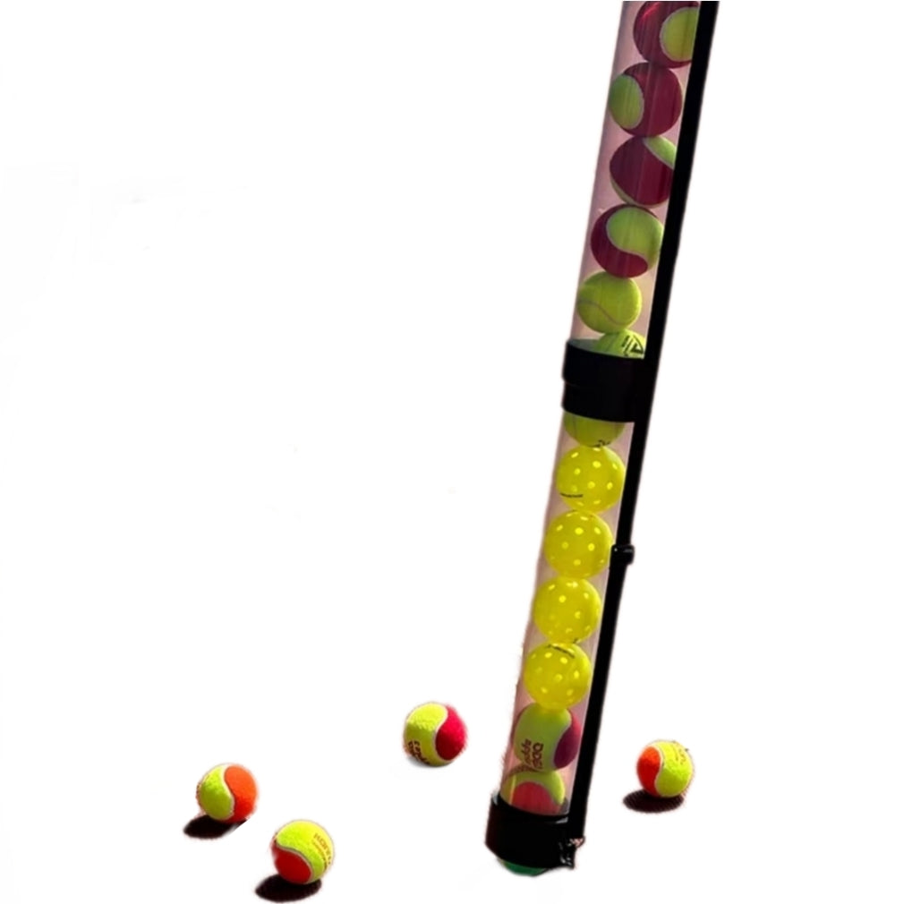 AMB Sports Tennis Foldable Extendable Telescopic Ball Picker Hopper