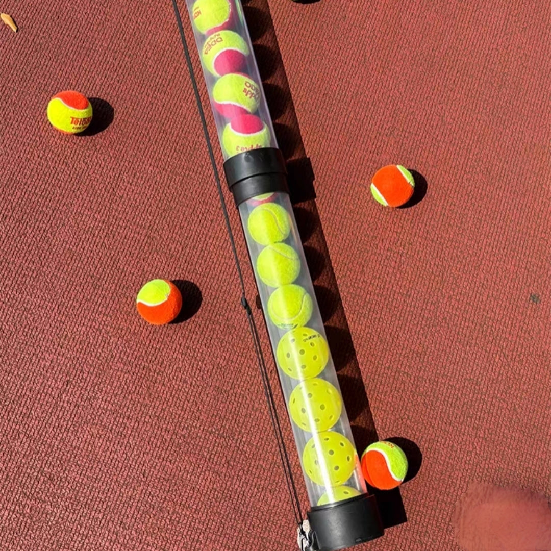 AMB Sports Tennis Foldable Extendable Telescopic Ball Picker Hopper