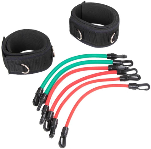 Thigh ankle Leg Agility Speed Resistance Bands (6 tension bands)