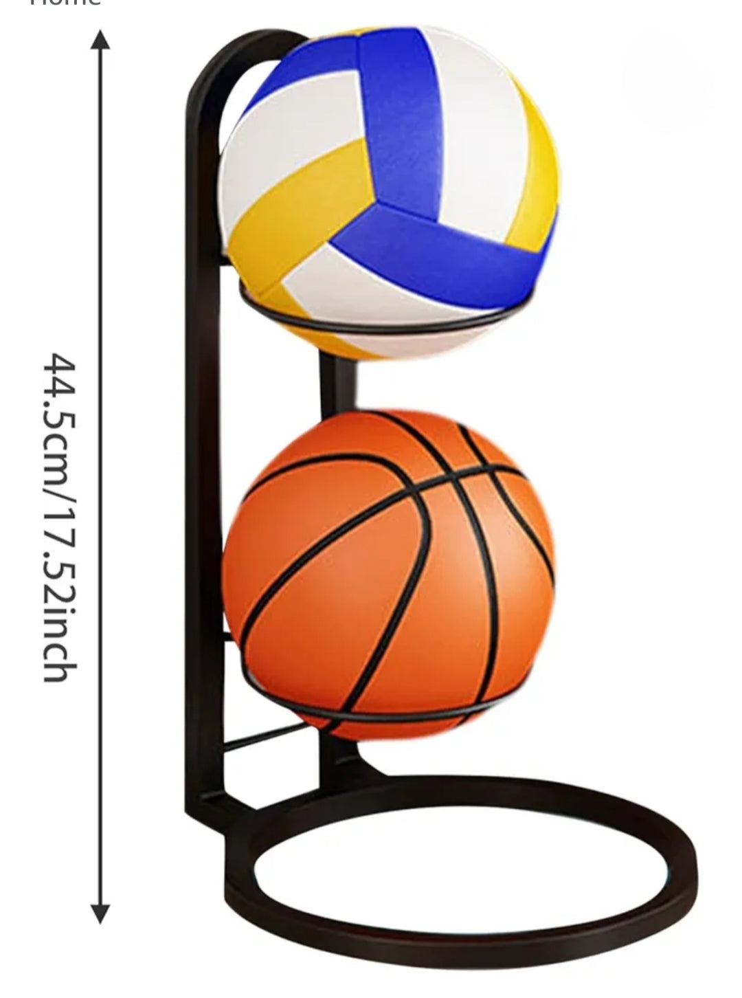 Basketball Storage Rack Volleyball Football Soccer Stand 2 and 3 Tier Ball Rack Storage