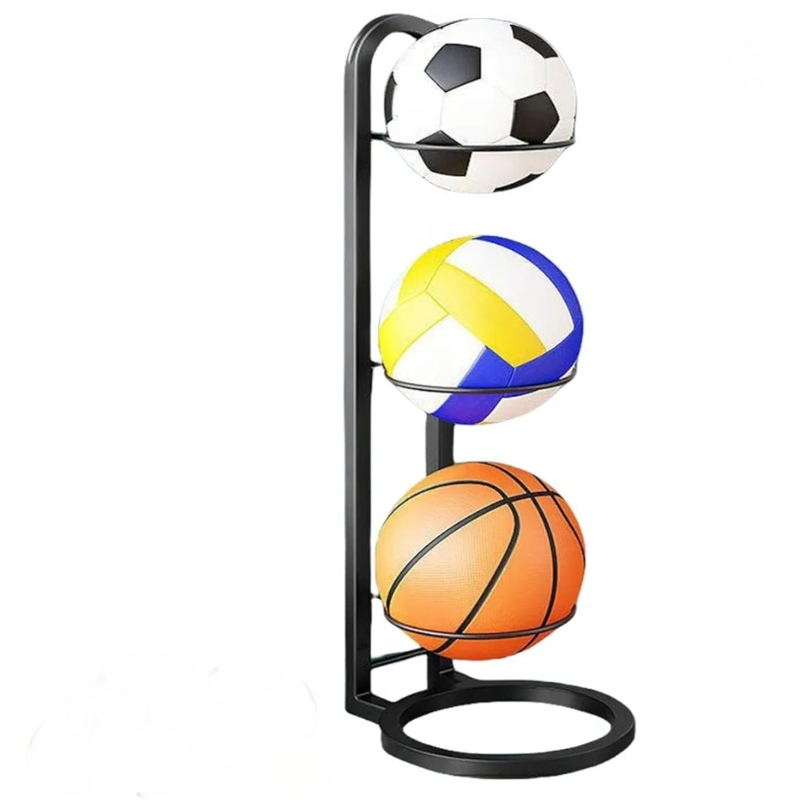 Basketball Storage Rack Volleyball Football Soccer Stand 2 and 3 Tier Ball Rack Storage