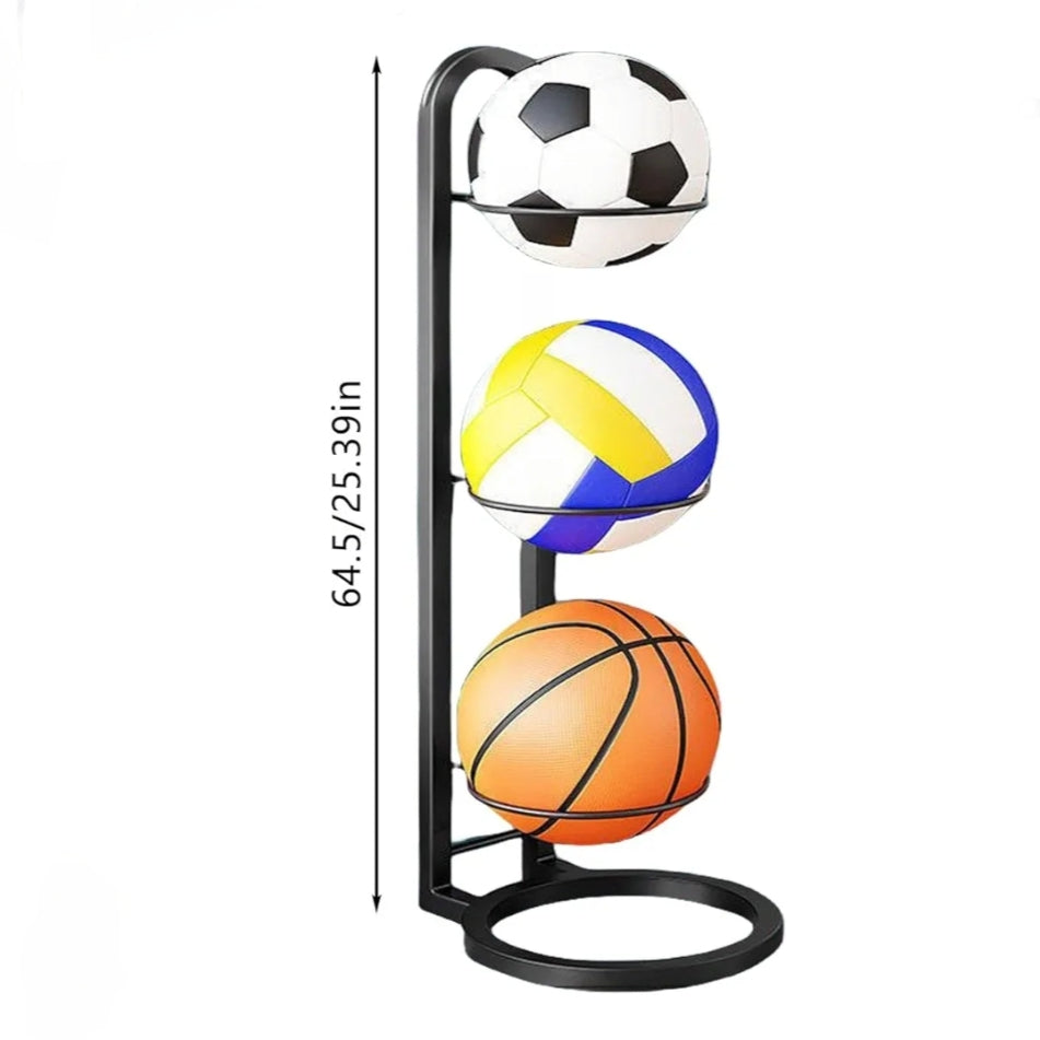 Basketball Storage Rack Volleyball Football Soccer Stand 2 and 3 Tier Ball Rack Storage