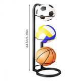 Basketball Storage Rack Volleyball Football Soccer Stand 2 and 3 Tier Ball Rack Storage