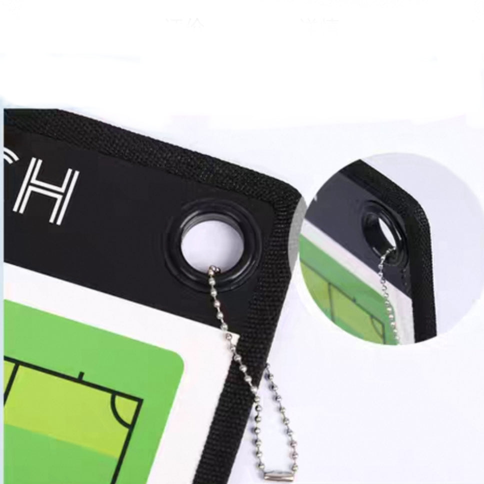 Soccer Football Double Sided Tactical Coaching Board with Erasers, Pen