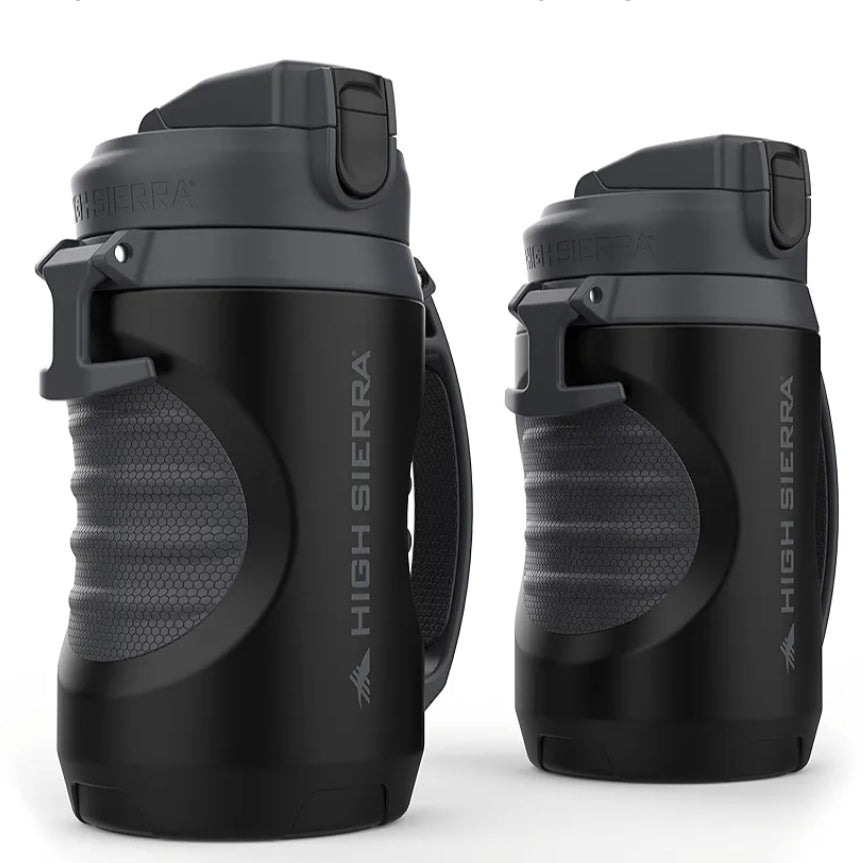 High Sierra 1.9L Insulated Water Bottle – Double Wall Jug, Leakproof Flip-Top Lid, Large Jug with  BPA-Free